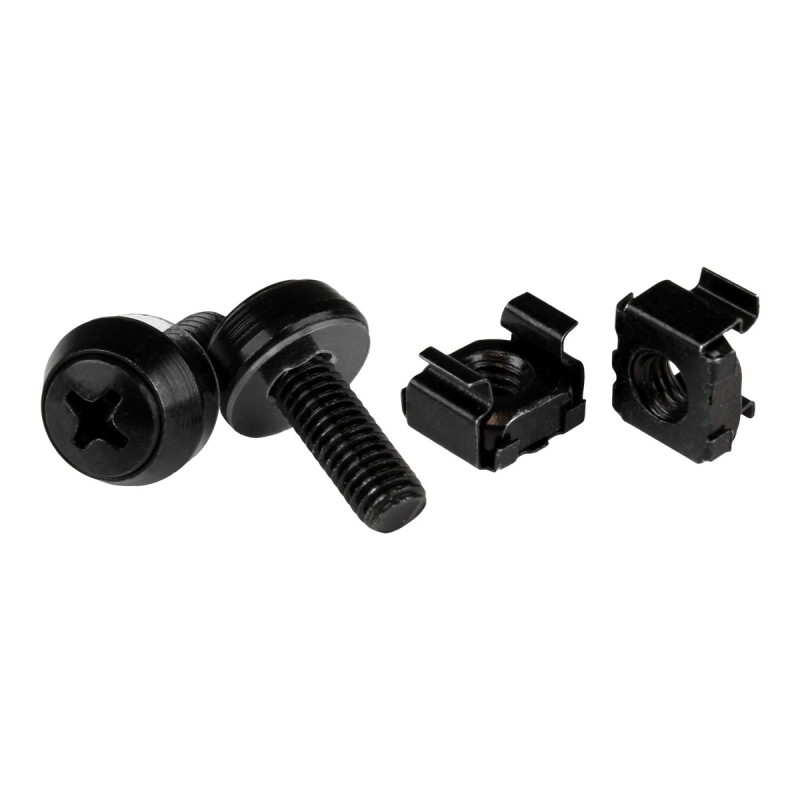 Paquete 50 Tornillos Y Tuercas Enjauladas Cage Nuts M6 Negro | APLIUM