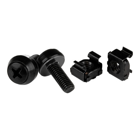 Paquete 50 Tornillos Y Tuercas Enjauladas Cage Nuts M6 Negro | APLIUM