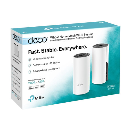 Sistema Mesh TP-Link Deco M4 1200Mbps/ 2.4GHz 5GHz/ Pack de 2