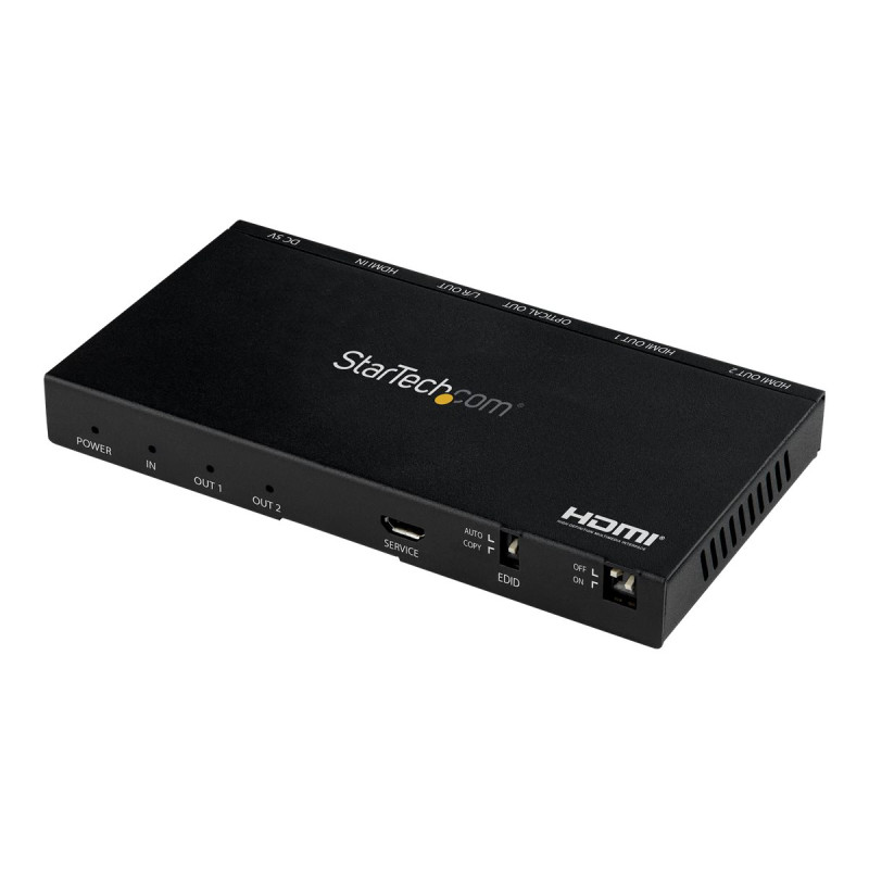 StarTech.com Splitter HDMI de 2 Puertos - 4K 60Hz con Escalador Incorp