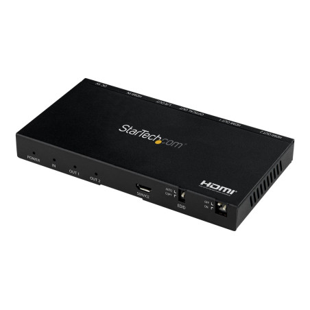 StarTech.com Splitter HDMI de 2 Puertos - 4K 60Hz con Escalador Incorp