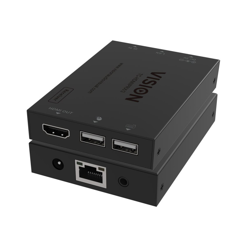 Receptor HDMI y USB sobre IP - solo receptor, el transmisor debe compr