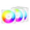 Pack de 3 Ventilador Arctic P12 Pro Reverse A-RGB/ 12cm/ Blanco