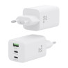 Charger Gan 65W 2XUSB-C PD3.0 QC4.0 1XUSB-A QC3.0 White | APLIUM