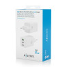 Charger Gan 65W 2XUSB-C PD3.0 QC4.0 1XUSB-A QC3.0 White | APLIUM