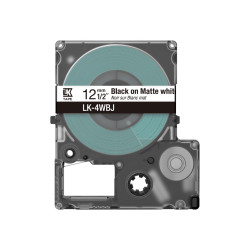 Epson LabelWorks LK-4WBJ - Negro sobre blanco mate - rollo (1,2 cm x 8