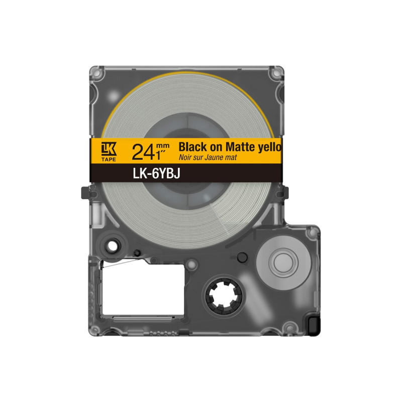 Epson LabelWorks LK-6YBJ - Negro sobre amarillo mate - rollo (2,4 cm x