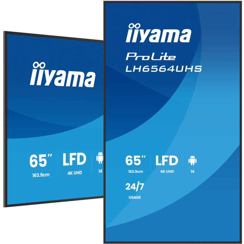 Monitor Iiyama 65" 3840X2160, UHD Va Dled Panel, Haze 25% 50 | APLIUM