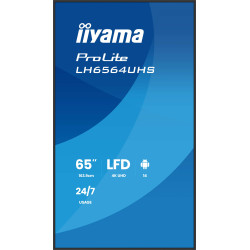 Monitor Iiyama 65" 3840X2160, UHD Va Dled Panel, Haze 25% 50 | APLIUM