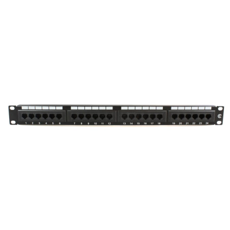 19" UTP Cat.6 patch panel, 24