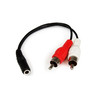 6in Stereo 3.5mm M to 2x RCA F Cable
