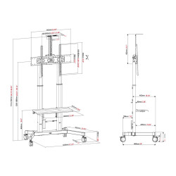 Vision X-Series VFM-F26M - Carrito - para pantalla LCD - mot | APLIUM