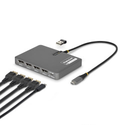 StarTech.com - Estación de conexión - USB-C / Displayport - 4 x DP - C