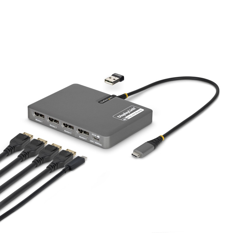 StarTech.com - Estación de conexión - USB-C / Displayport - 4 x DP - C