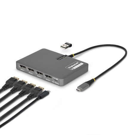 StarTech.com - Estación de conexión - USB-C / Displayport - 4 x DP - C