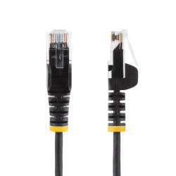Cable Ethernet CAT6 Delgado Negro De 25CM - 28AWG - Lszh | APLIUM