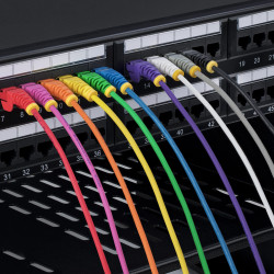 Cable Ethernet CAT6 Delgado Negro De 25CM - 28AWG - Lszh | APLIUM
