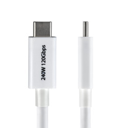 Cable Thunderbolt 5 Cert De 80CM - 80GBPS - Blanco | APLIUM