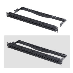 Panel De Parcheo 1U Keystone De Paso De 24 Puertos | APLIUM