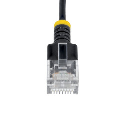 1m Black Ultra Slim CAT6a Cable