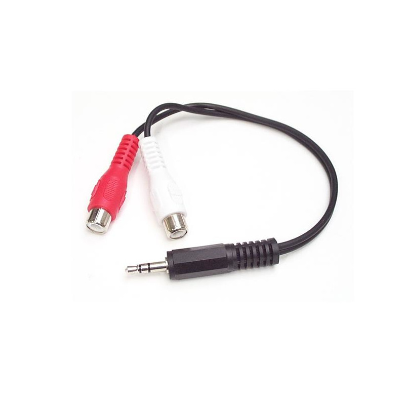 6in Stereo Audio Cable 3.5mm to 2x RCA