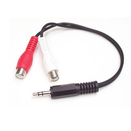 6in Stereo Audio Cable 3.5mm to 2x RCA