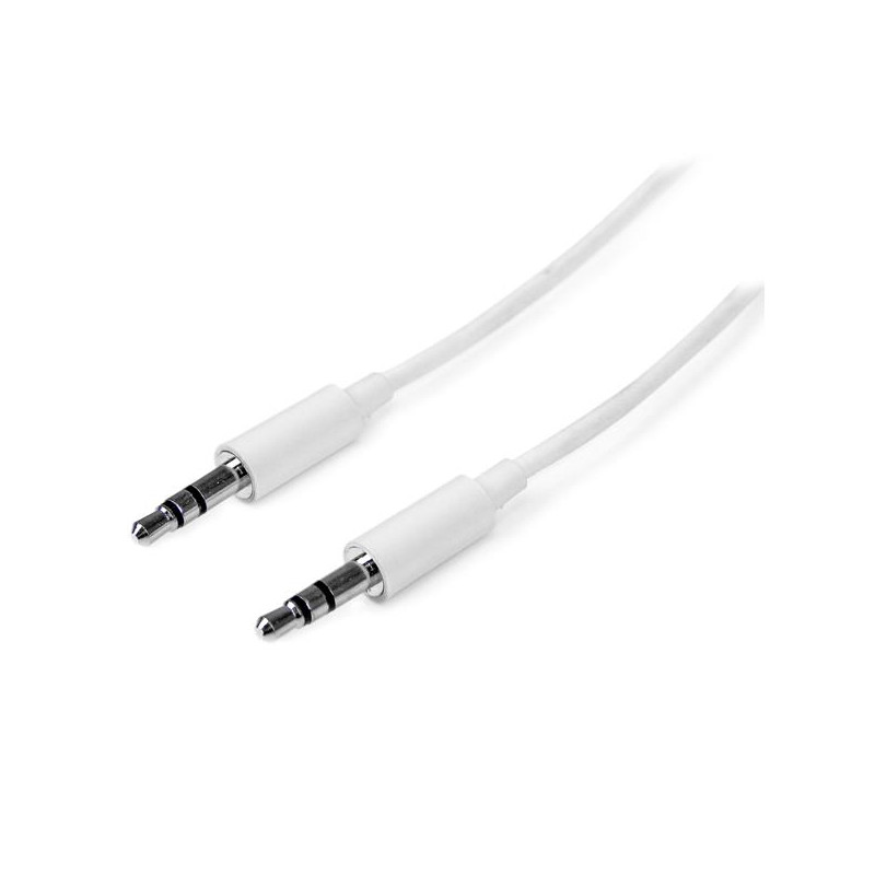 3m White Slim 3.5mm Stereo Audio Cable