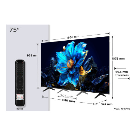 Televisor QLED TCL 75T69C | APLIUM