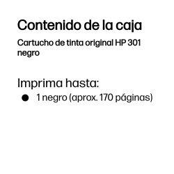 HP 301 - 3 ml - negro - original - cartucho de tinta - para | APLIUM