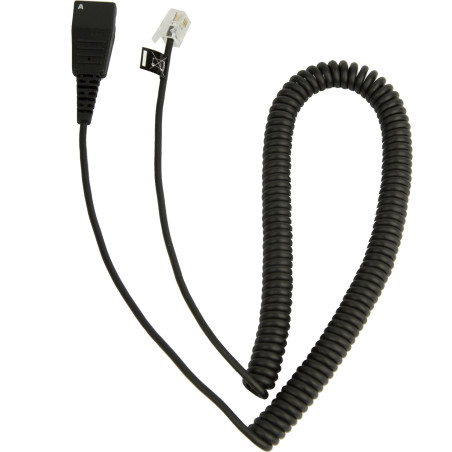 Cable W/ Qd To RJ10 Plug Spiral Callmaster V Vi 0.5-2M/PLX A | APLIUM