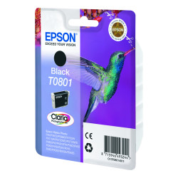 Epson T0801 - 7.4 ml - negro - original - blíster - cartucho de tinta