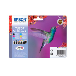Epson T0802 - 7.4 ml - cián - original - blíster - cartucho de tinta -