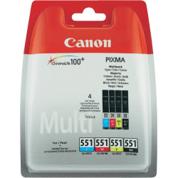 Canon CLI-551 C/M/Y/BK Multipack - Paquete de 4 - negro, ama | APLIUM
