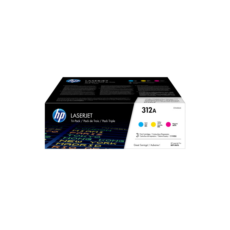 HP 312A - Paquete de 3 - amarillo, cián, magenta - original | APLIUM
