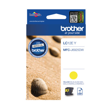 Brother LC12EY - Capacidad XL - amarillo - original - cartucho de tint