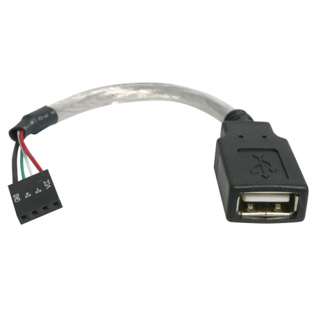 6" USB A to USB 4 Pin Header Cable