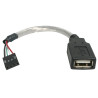 6" USB A to USB 4 Pin Header Cable