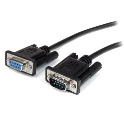 0.5m Straight Through Serial Cable MF BK