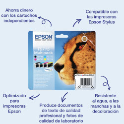 Epson T0712 - 5.5 ml - cián - original - cartucho de tinta - para Styl