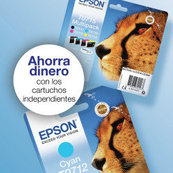 Epson T0712 - 5.5 ml - cián - original - cartucho de tinta - para Styl