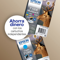 Epson T1302 - 10.1 ml - cián - original - paquete colgante - cartucho