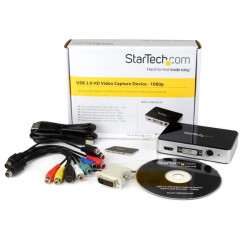 StarTech Capturadora de Vídeo USB 3.0 a HDMI, DVI, VGA y Vídeo por Com