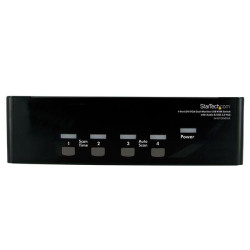 Conmutador Switch Kvm Para 4 PC 2 Pantallas DVI VGA Audio US | APLIUM