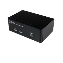 StarTech.com Conmutador Switch KVM - 2 puertos USB 2.0 - Audio Vídeo D