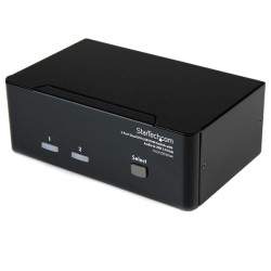 Switch Conmutador Kvm DVI De 2 Puertos Doblemonitoraudiohub | APLIUM