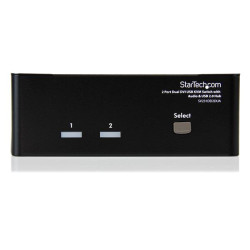Switch Conmutador Kvm DVI De 2 Puertos Doblemonitoraudiohub | APLIUM