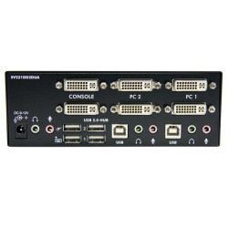 StarTech.com Conmutador Switch KVM de 2 Puertos Doble Monito | APLIUM