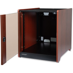 12U Office Server Cabinet w/Wood Finish