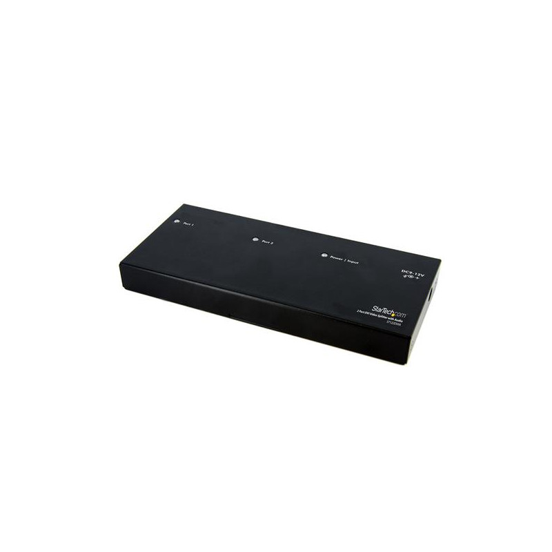 StarTech.com Duplicador Divisor de Vídeo DVI y Audio 2 Puertos - Cable
