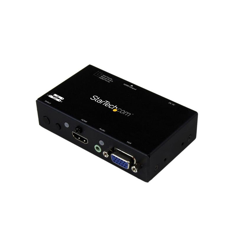 Startech Switch Conversor 2x1 VGA + HDMI a HDMI con Conmutado Priorita
